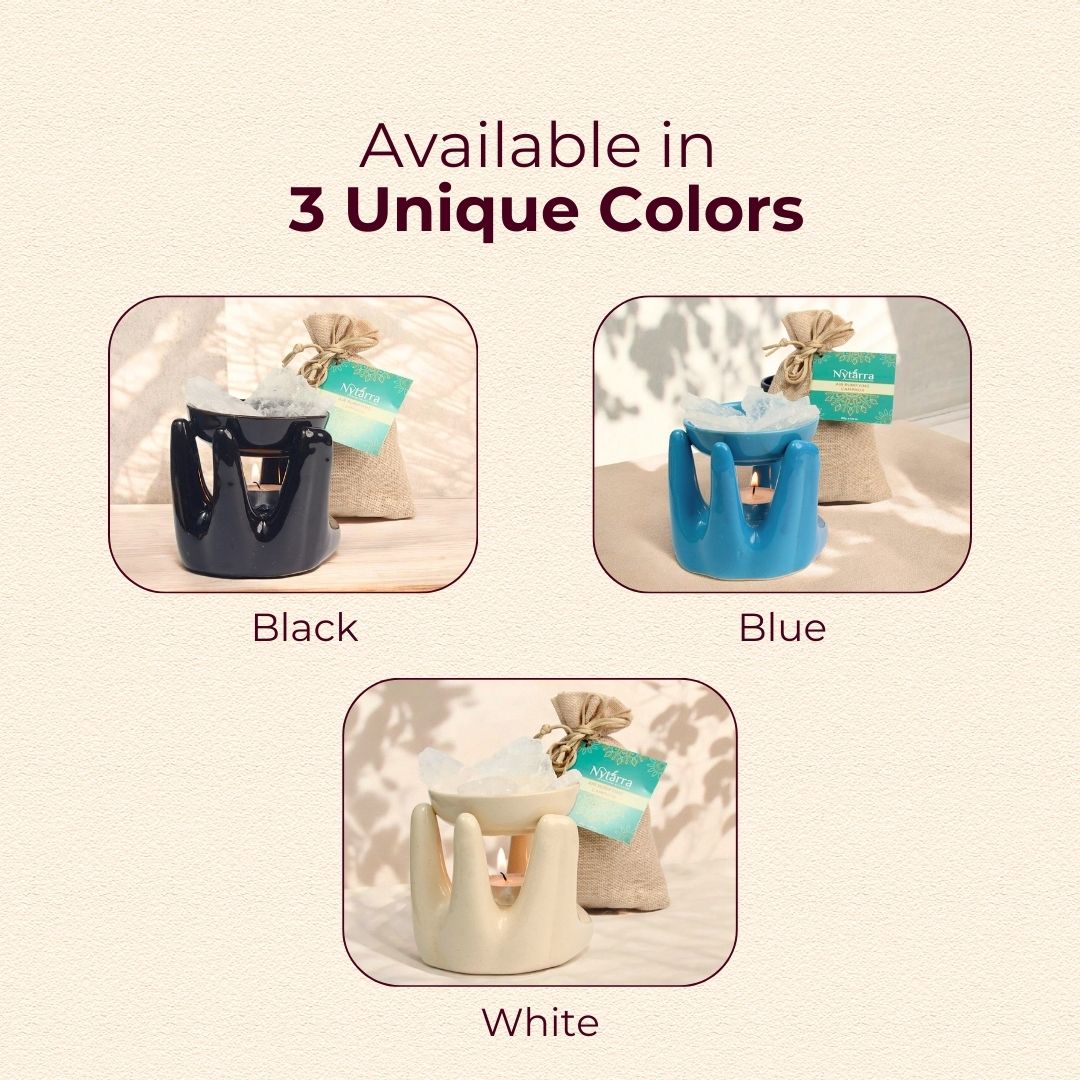 Clay serenity hand diffusers available in 3 unique colors.
