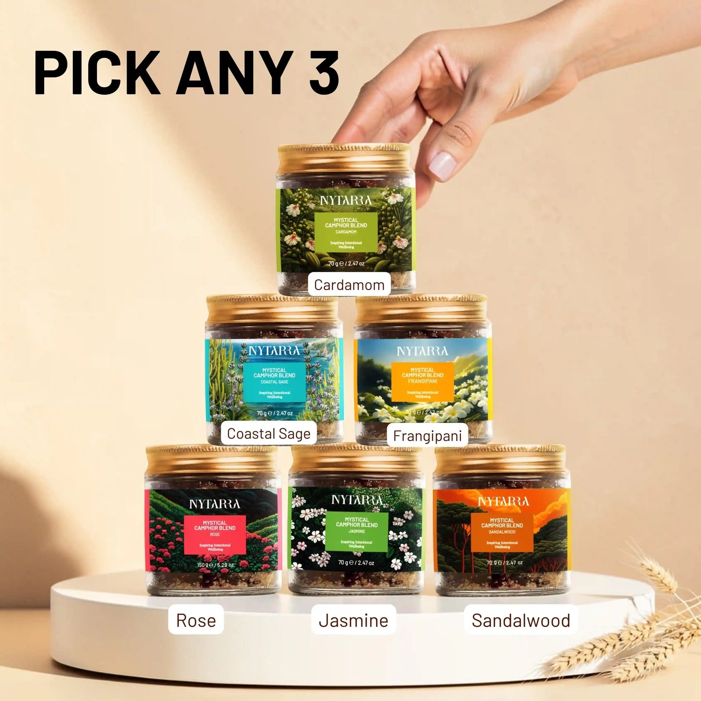Mystical Camphor Trio (70 Gram)