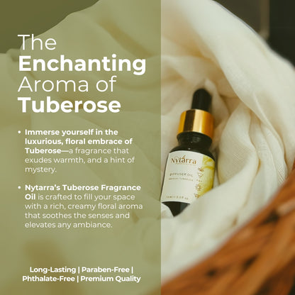 Tuberose  Diffuser Oil + Ceramic Flower Aromatherapy Combo