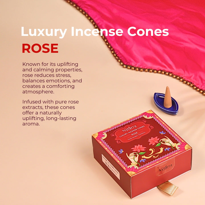 Luxury Incense Cones - Rose