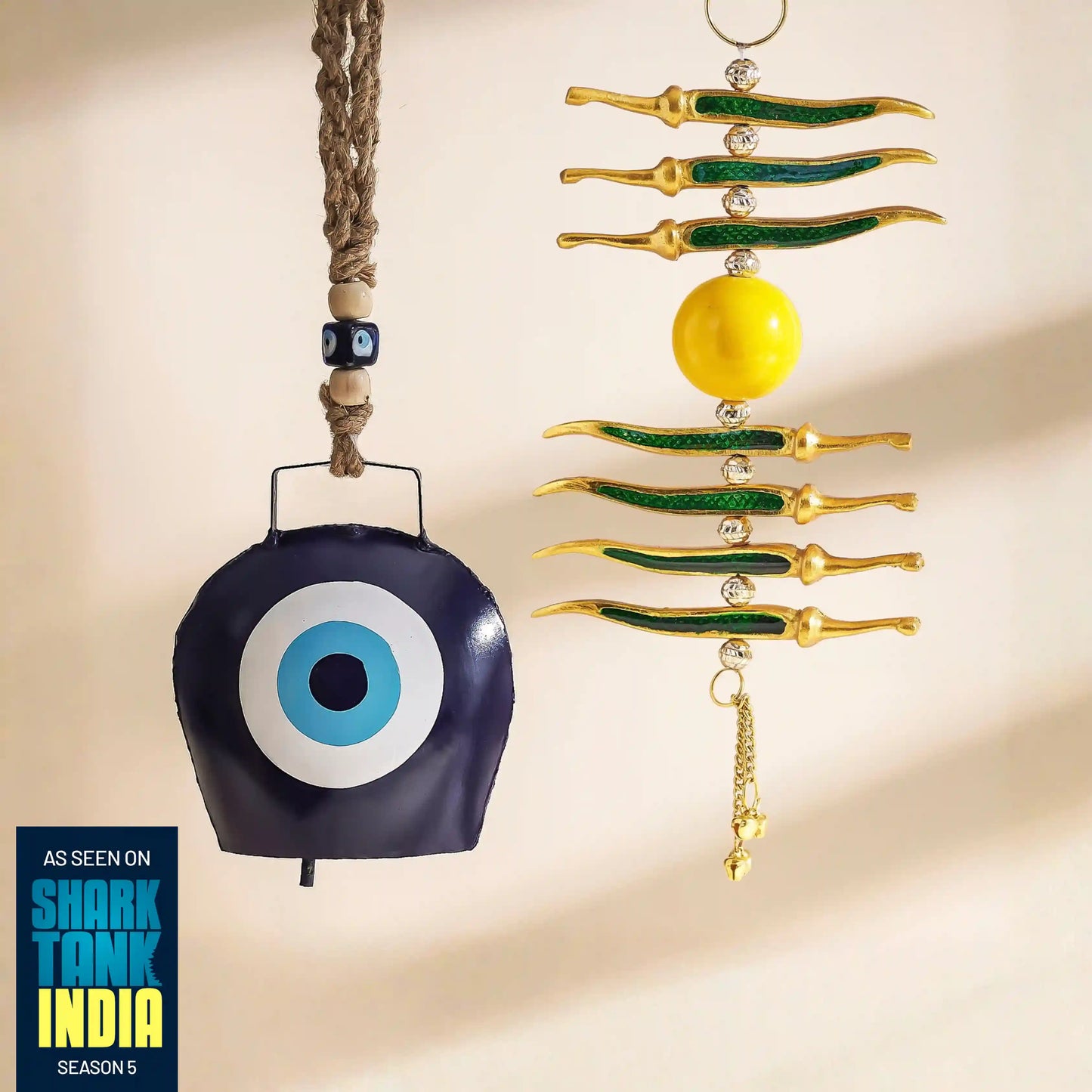 Nimbu-Mirchi & Evil Eye Bell Combo