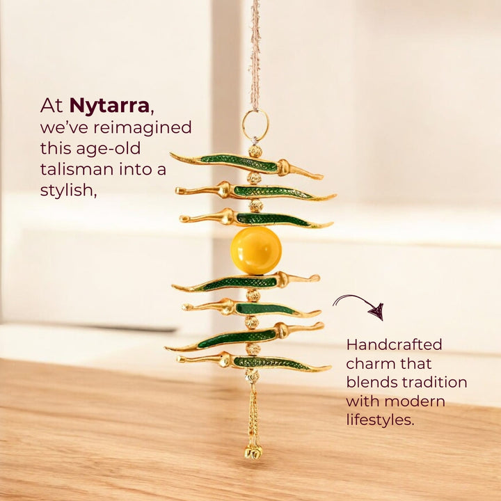 Handcrafted Nimbu Mirchi Good Luck Charm
