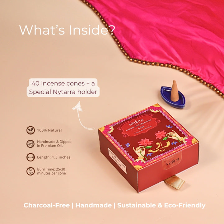 Luxury Incense Cones - Rose
