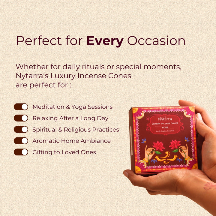 Luxury Incense Cones - Rose