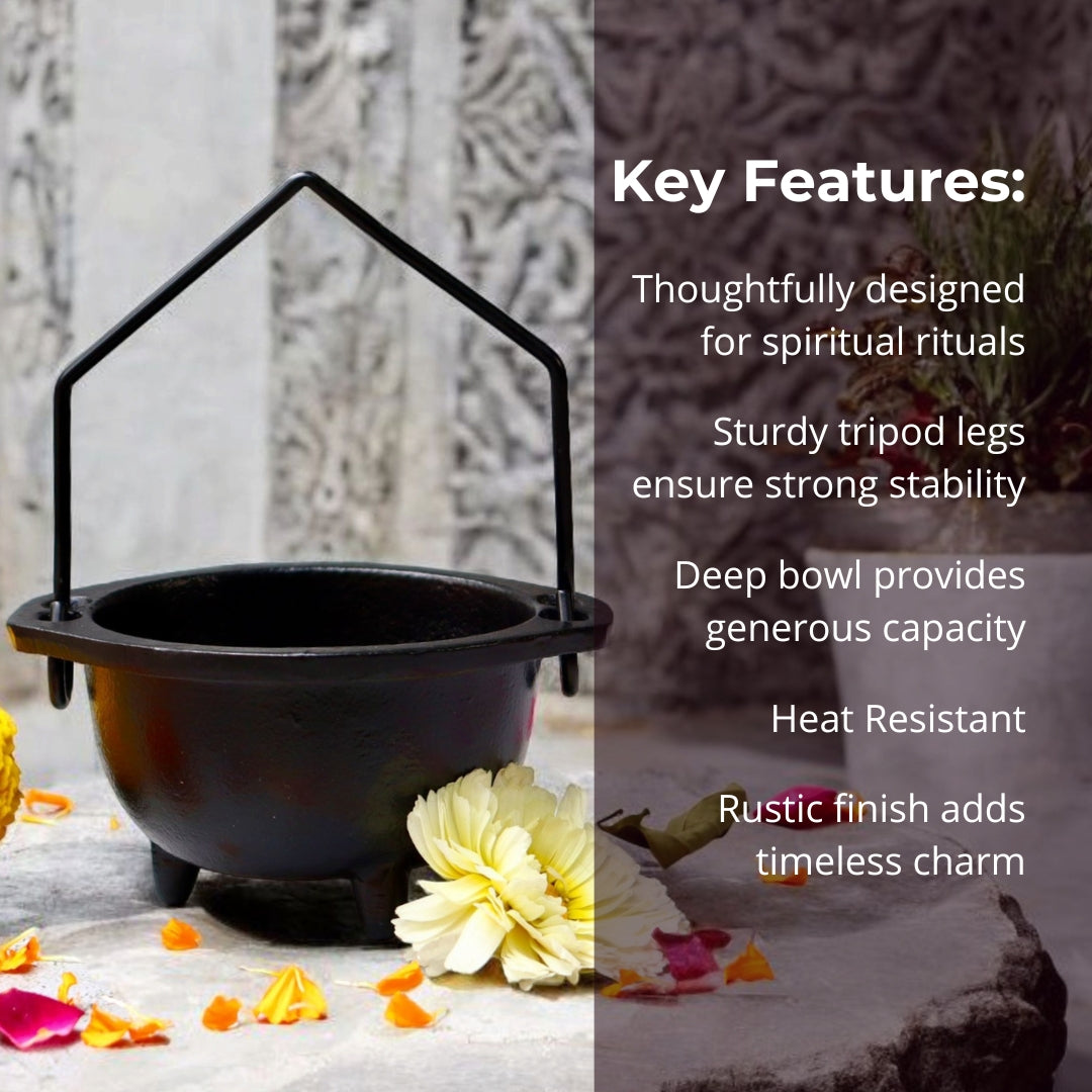 Key Features of Iron Havan Ritual Cauldron
