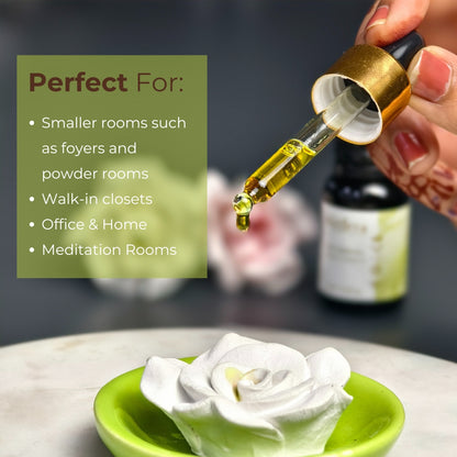 Tuberose  Diffuser Oil + Ceramic Flower Aromatherapy Combo