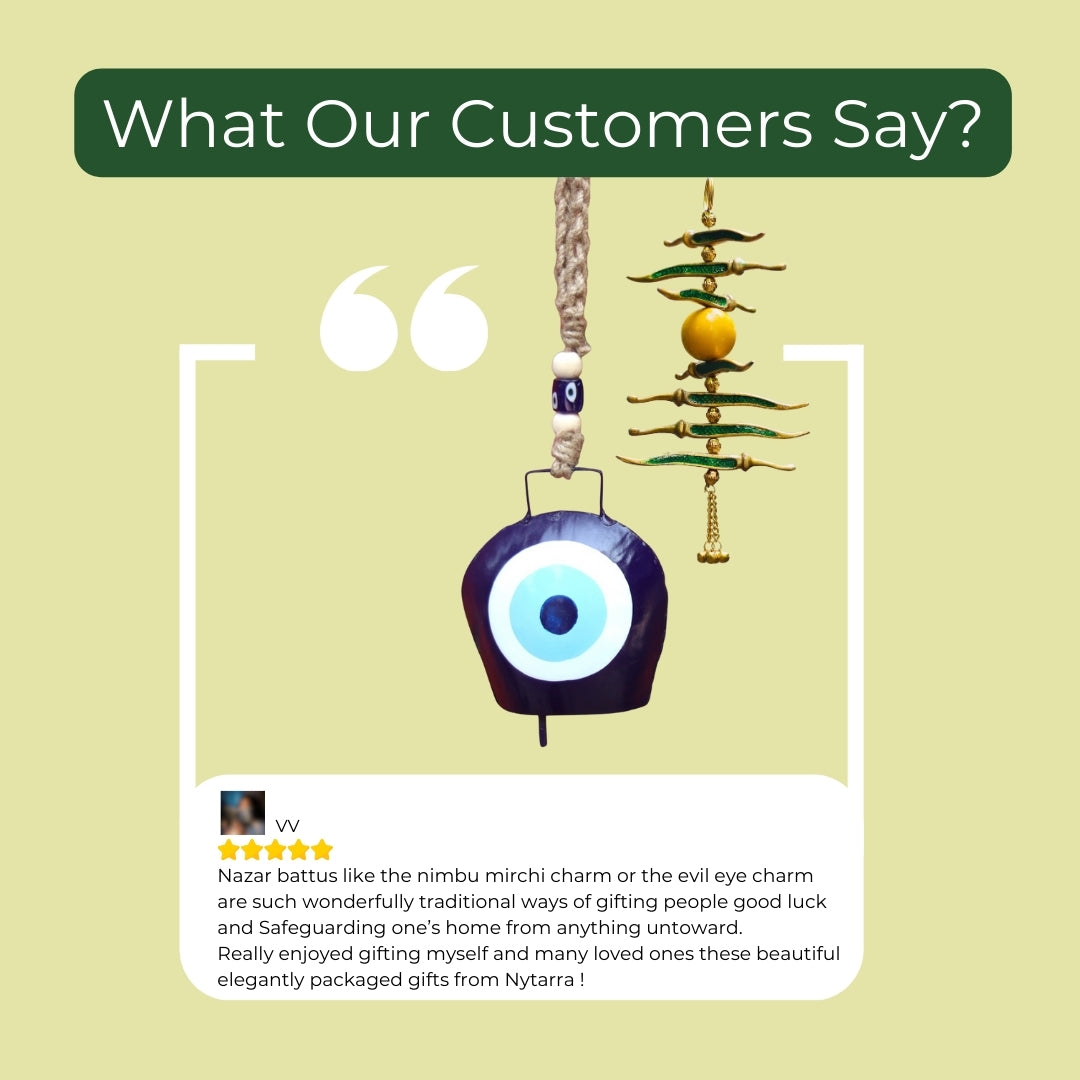 Customer reviews with Nimbu Mirchi + Evil Eye Bell