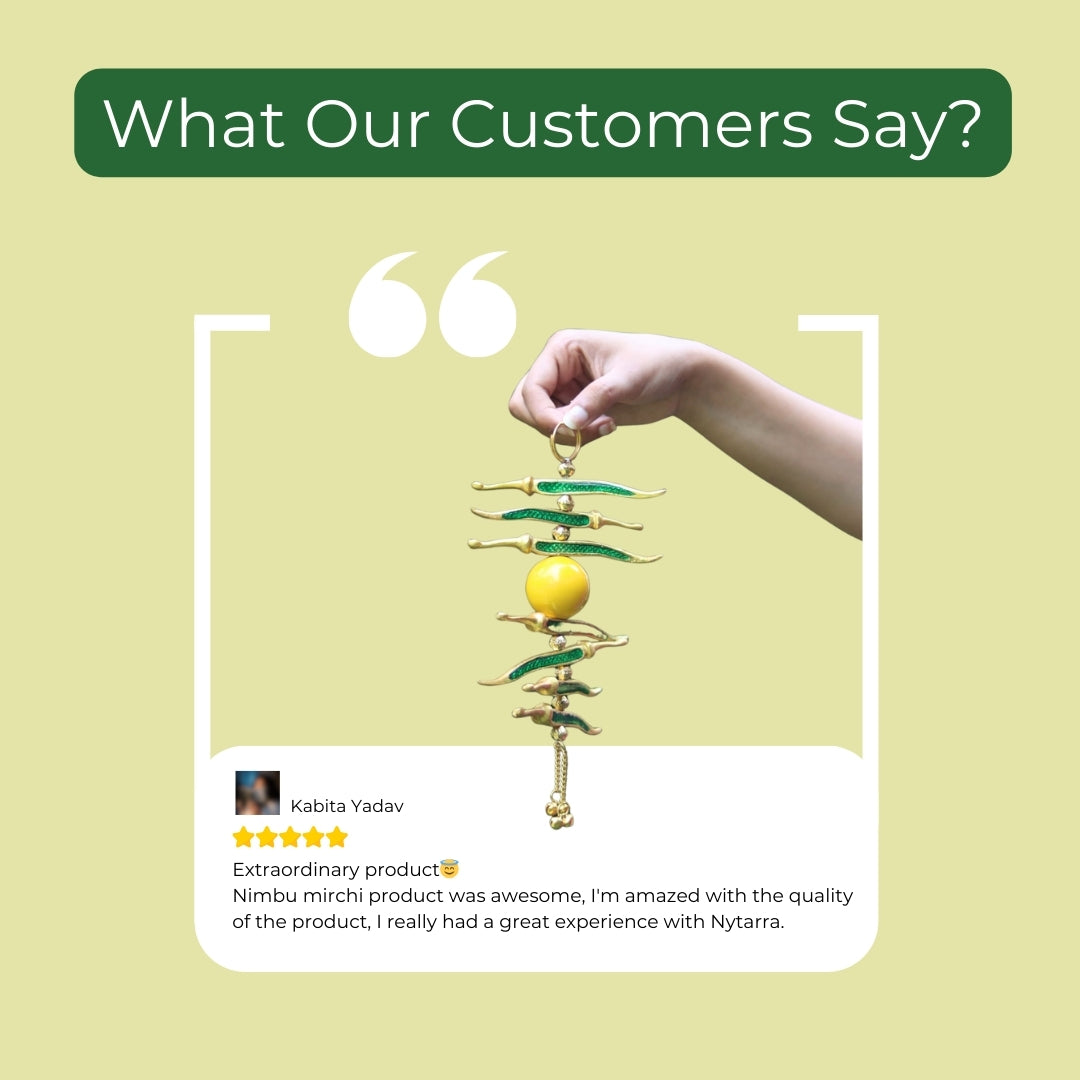 Customer reviews with Nimbu Mirchi Good Luck Charm.