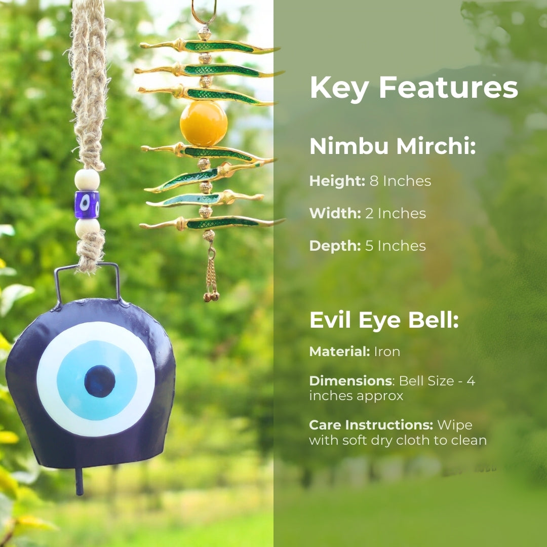 Key features of Nimbu Mirchi + Evil Eye Bell