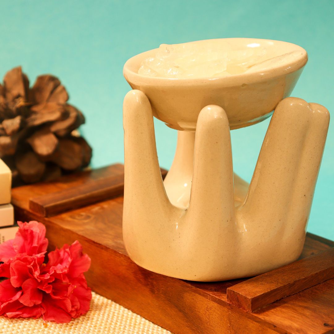 Clay Serenity Hand Aroma Oil Diffuser Burner Nytarra Naturals
