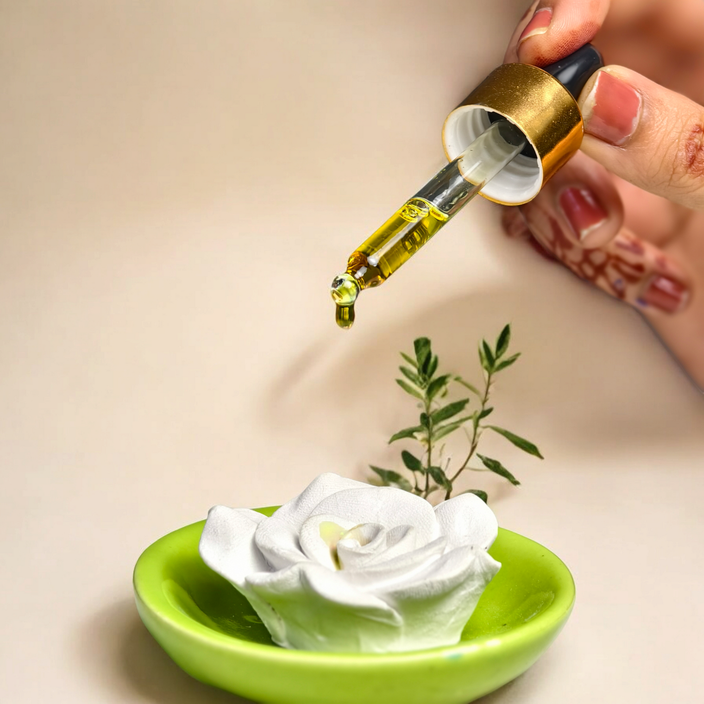 Tuberose  Diffuser Oil + Ceramic Flower Aromatherapy Combo