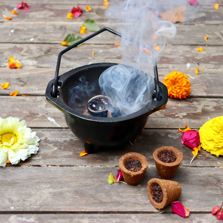 Sacred Rituals Combo - Havan Cups + Iron Cauldron