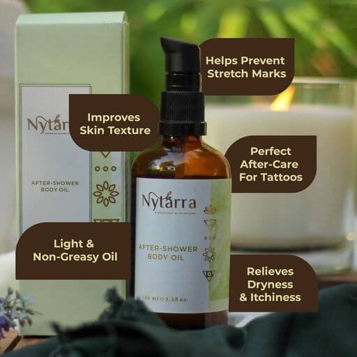 nytarra after shower body oil benefits