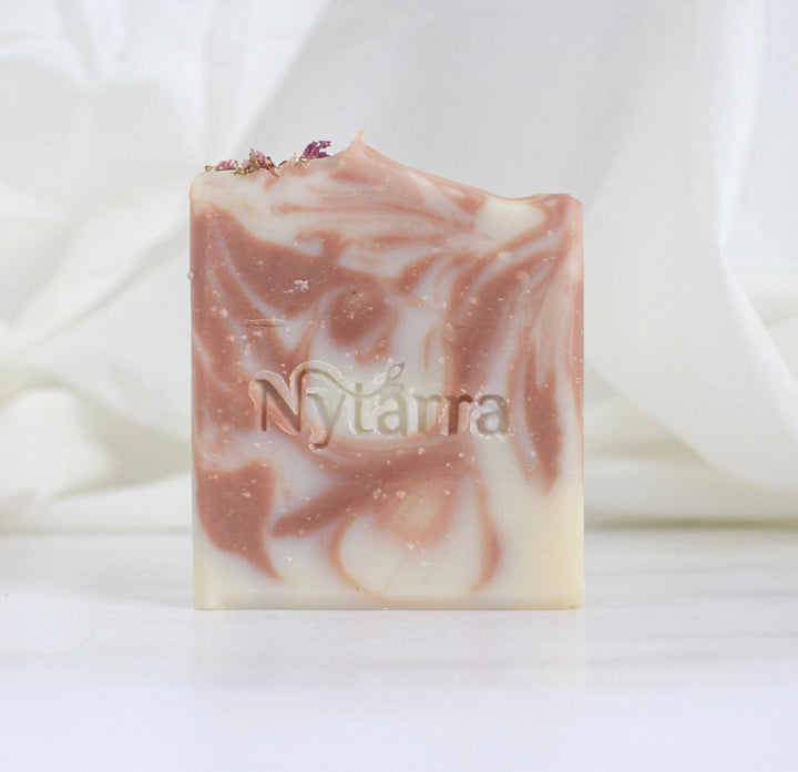 rose pink clay cold process soap