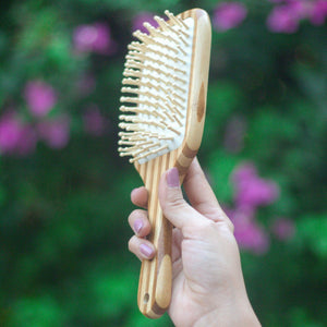 bamboo paddle hair brush