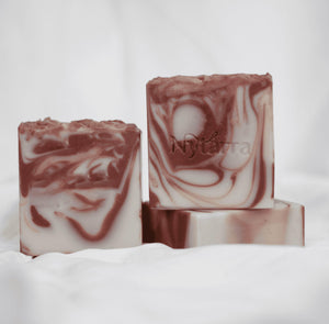 rose pink clay cold process soap
